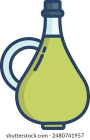 Jug linear color illustration icon
