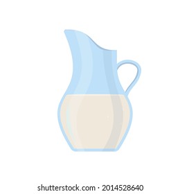 Jug of milk flat style on white background EPS 10