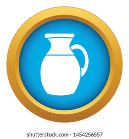 Jug of milk icon blue vector isolated on white background for any design