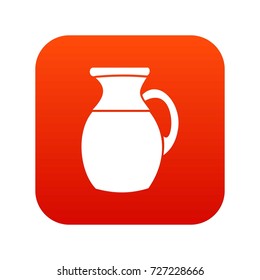 Jug of milk icon digital red for any design isolated on white vector illustration