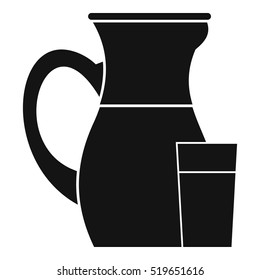Jug of milk icon. Simple illustration of jug of milk vector icon for web design