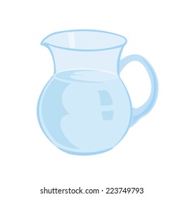 Jug with milk isolated on a white background vector illustration