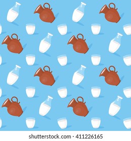 jug with milk seamless eps 10