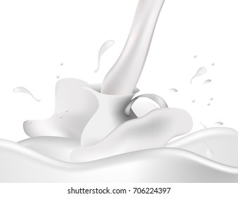 A jug with milk. Vector.