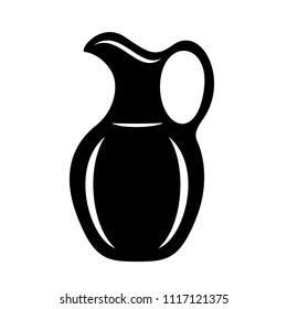 Jug for milk or water canister. Simple icon of pitcher logotype vector illustration for web or print design.