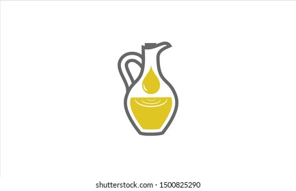 Jug of oil with drop of in it 
