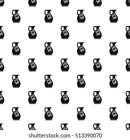 Jug of olive oil pattern. Simple illustration of jug of olive oil vector pattern for web