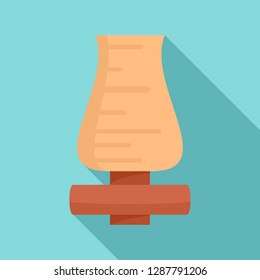 Jug on potter wheel icon. Flat illustration of jug on potter wheel vector icon for web design