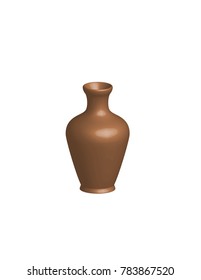 Jug on white background