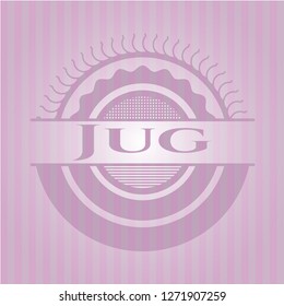 Jug  pink emblem