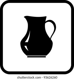 Jug. Pottery - Vector icon isolated on white