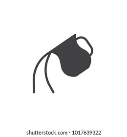 Jug pour water icon vector, filled flat sign, solid pictogram isolated on white. Decanter with water pouring symbol, logo illustration.