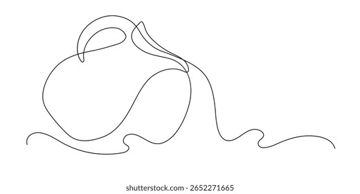 Jato de água ou leite. Desenho de linha contínuo.