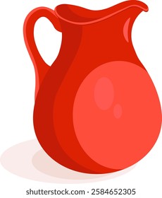 Jug red vector image without background