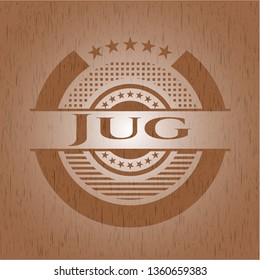 Jug  retro style wooden emblem