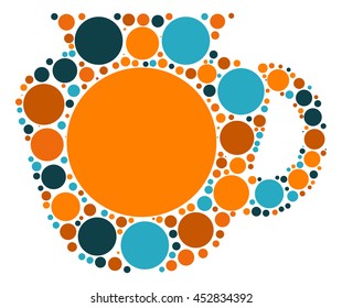 Jug shape vector design by color point