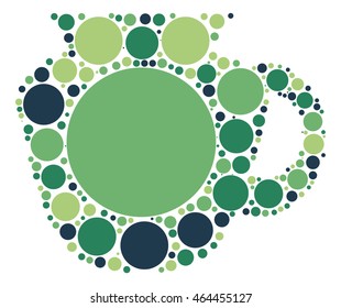 Jug shape vector design by color point