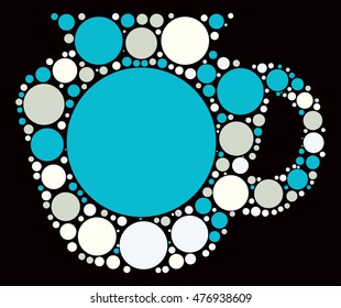 Jug shape vector design by color point