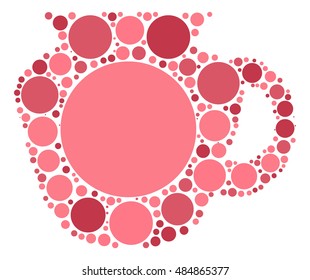 Jug shape vector design by color point