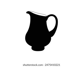 Jug Silhouette icon vector. Jug Silhouette isolated white background. Vector Illustration