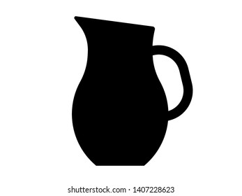 Jug silhouette. Vector template for banners, poster or design.