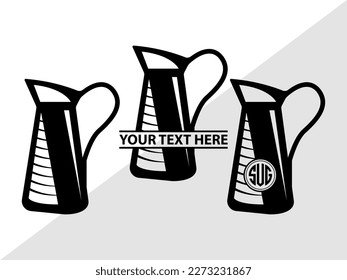 Jug SVG Monogram Vector Illustration Silhouette