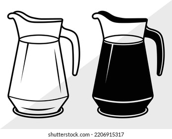 Ilustración vectorial imprimible de SVG Jug