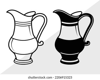 Jug SVG Printable Vector Illustration