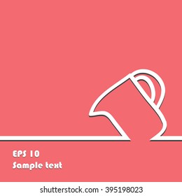  Jug symbol background,Flat design, can be add text, vector illustration