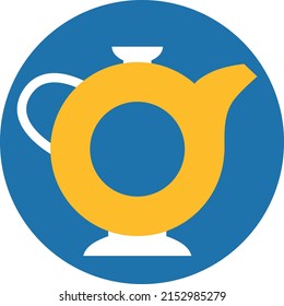 Jug, Ukrainian sign, blue yellow color theme. Icon vector. Concept of peace in Ukraine. Illustration for design and web. Ukraine simple art. No war. Stand with Ukraine. Support Ukraine Illustration