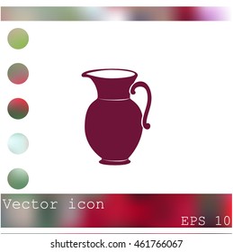Jug vector icon. 