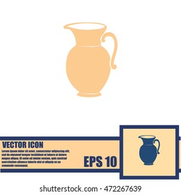 Jug vector icon. 