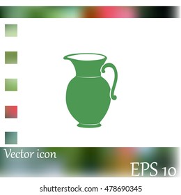 Jug vector icon. 