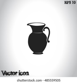 Jug vector icon. 