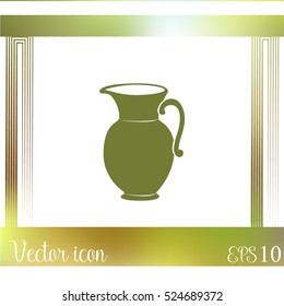 Jug vector icon. 