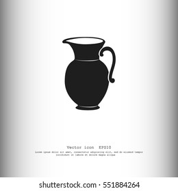 Jug vector icon. 