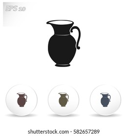 Jug vector icon. 