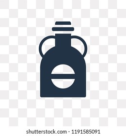 Jug vector icon isolated on transparent background, Jug transparency concept can be used web and mobile