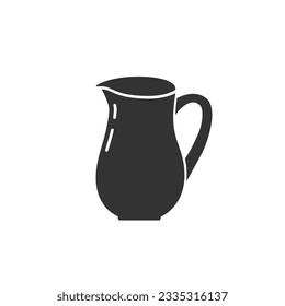 Jug Vector Icon In Modern Flat Style Sign