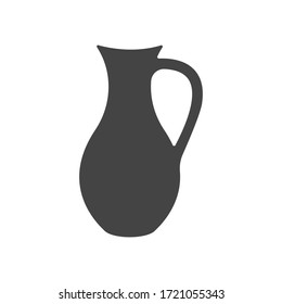 Jug vector icon on white isolated background.