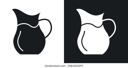 Jug vector icon set in black color.