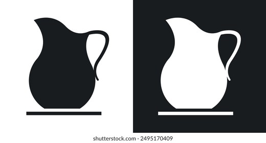 Jug vector icon set in solid style.