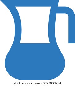 ilustración vectorial de jarra aislada en un fondo transparente. iconos vectoriales de glifo para el concepto o gráficos web.