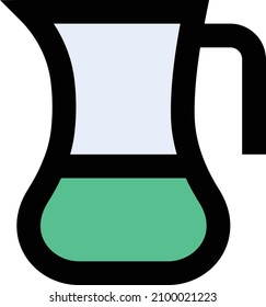 jug vector illustration isolated on a transparent background. stroke vector icons for concept or web graphics.