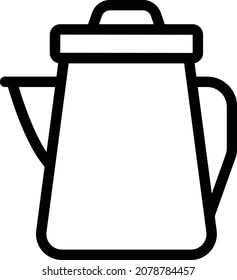 jug Vector illustration on a transparent background. Premium quality symbols. Stroke vector icon for concept and graphic design.