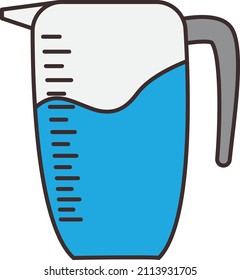 ilustración de jug Vector en un fondo transparente.Símbolos de calidad premium.Icono plano de línea vectorial para concepto y diseño gráfico.
