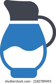 jug Vector illustration on a transparent background. Premium quality symmbols. Glyphs vector icons for concept and graphic design. 
