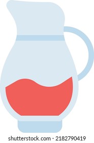 jug Vector illustration on a transparent background. Premium quality symmbols. Line Color vector icons for concept and graphic design.
