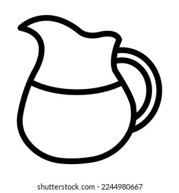 Jug Vector Line Icon Design