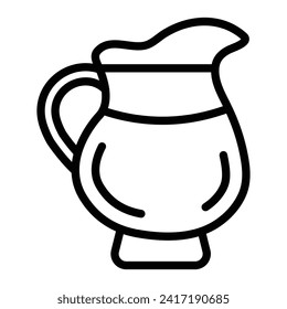 Jug Vector Line Icon Design